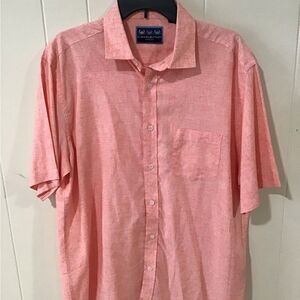 Men’s Shirt, Charleston Threads Mens Shirts, Size Large, Peach Color